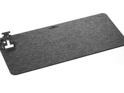 alfombrilla grande para raton gris de escritorio
