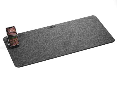 alfombrilla grande para raton gris de escritorio