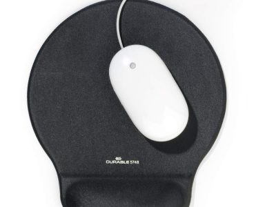 alfombrilla raton ergonomica ovalada antracita