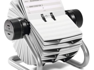 archivador rotatorio para tarjetas metalico