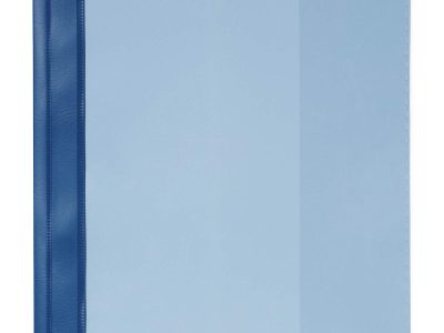 carpetas con portada transparente para documentos azules
