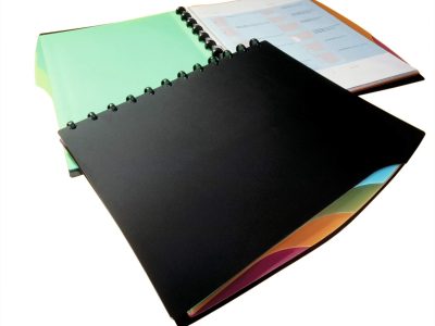 carpetas para documentos con fundas A4 baratas color negro