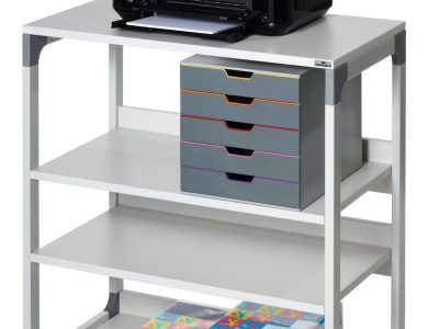 carrito para oficinas con baldas y ruedas