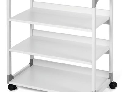carrito para oficinas con baldas y ruedas con freno