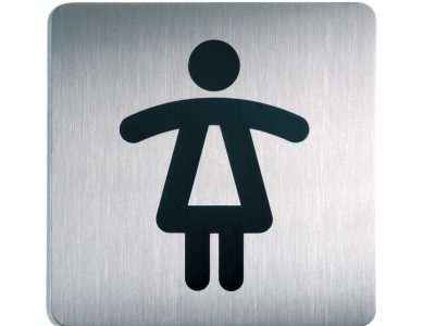 cartel de acero para puertas wc mujeres barato