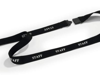 cinta negra textil staff para identificadores
