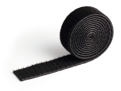 cinta negra velcro para recogida y ordenacion de cables