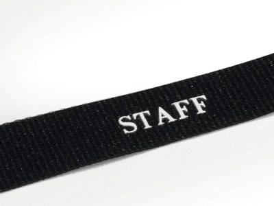cinta textil staff para identificadores