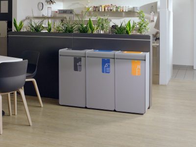 contenedor de reciclaje 55L papel recubrimiento metalico oferta