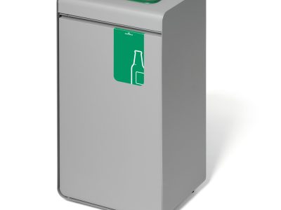 contenedor de reciclaje verde para interiores
