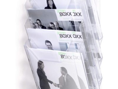 expositor de folletos A4 transparentes baratos
