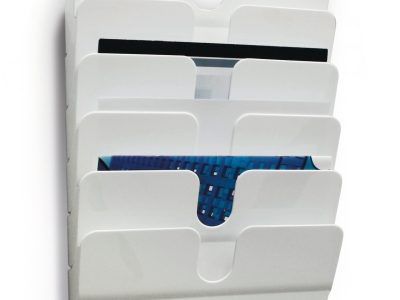 expositor de pared para folletos A4 blanco