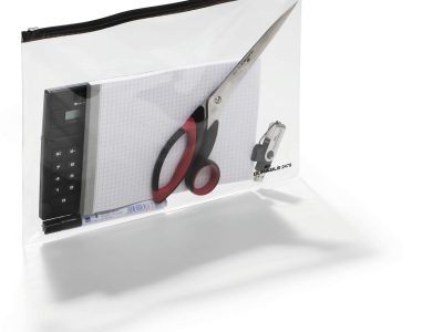 funda para accesorios transparente con cremallera