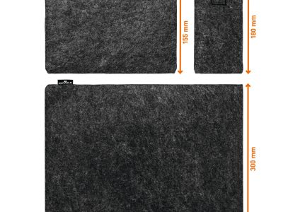 funda para tableta reciclada de fieltro verde oscuro barato