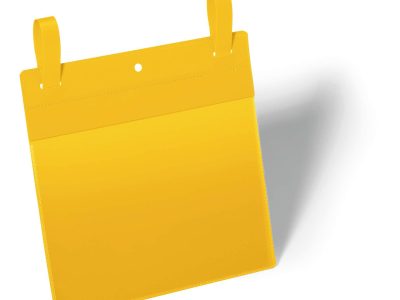 fundas con cintas A5 portadocumentos amarillas