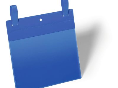 fundas con cintas A5 portadocumentos azul