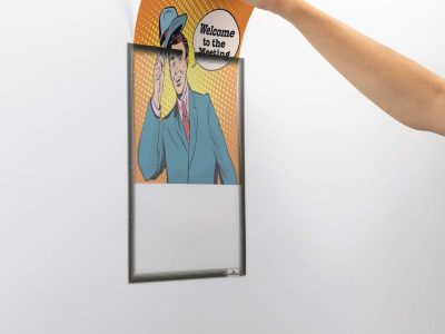 fundas portadocumentos A4 autoadhesivos gris