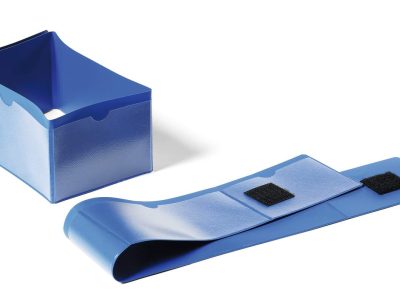 fundas portadocumentos con cierre de velcro azul