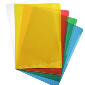 fundas transparentes de colores para documentos