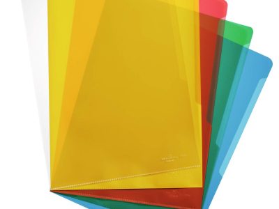 fundas transparentes de colores para documentos
