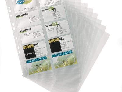 fundas transparentes para tarjetas de visita A4 baratas