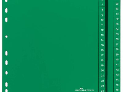 hojas perforadas indices de la a a la z verdes pestañas impresas
