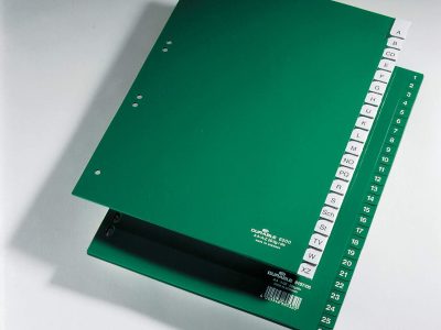 hojas perforadas indices de la a a la z verdes pestañas impresas