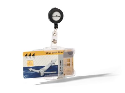 identificador con cordon extensible dos tarjetas