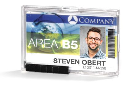 identificador para tres tarjetas para eventos transparentes deslizante