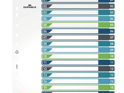 indices A4 con 20 divisiones