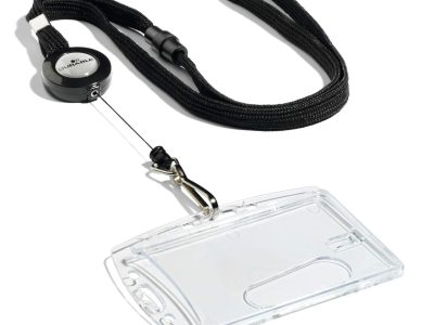 lanyard con yoyo y cierre de seguridad