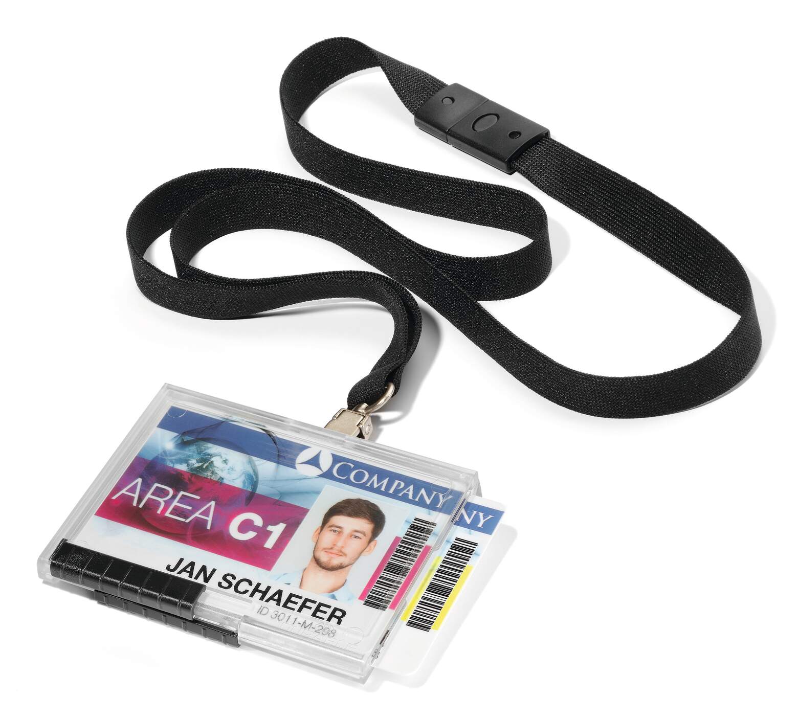 lanyards identificadores baratos con cinta para 2 tarjetas