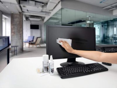 limpiador de superficies en oficinas