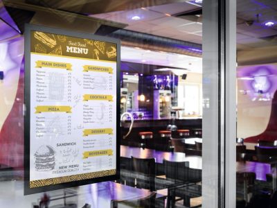 marcos para carteles de puertas y ventanas negro