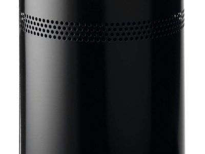 papelera circular negra metalica 15L