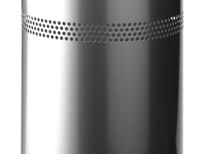 papelera circular plateada metalica 15L