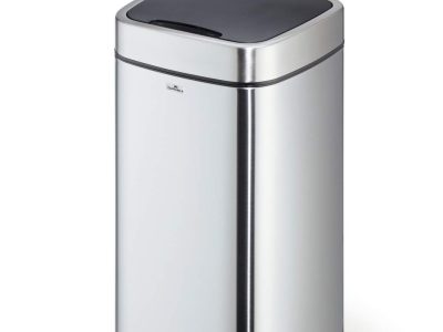 papelera cuadrada inox con sensor no touch 35L oferta