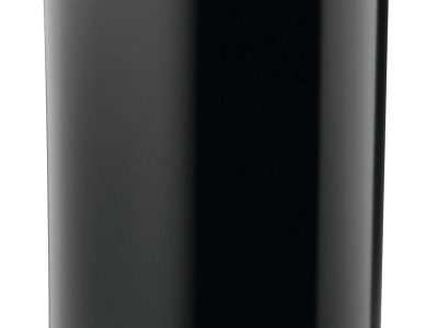 papelera negra de acero antirallado 30L