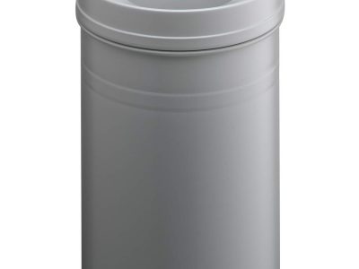 papelera safe 30L metalica circular gris