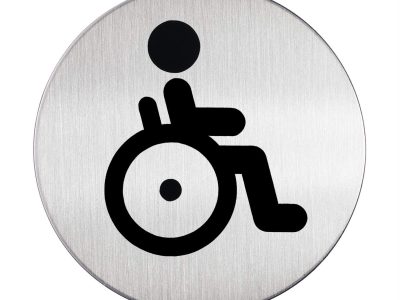 pegatina acero inoxidable para wc personas discapacidad