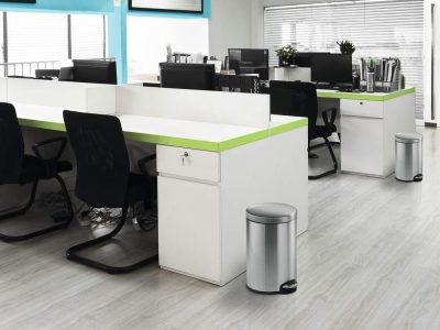 pepelera con pedal acero inoxidable 12L
