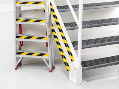 perfil protector para bordes franjas amarillas autoadhesivo flexible