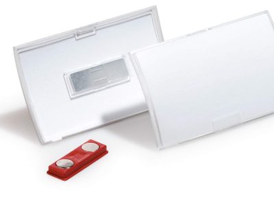 portanombres con click e iman transparente barata