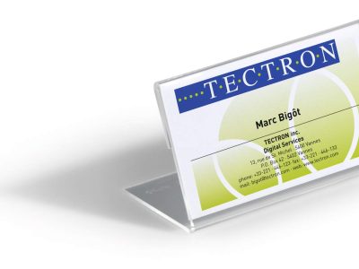 Portanombres de mesa 52x100 mm acrílico pack 10 uds