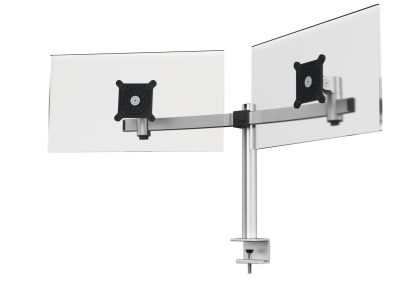 Soporte de monitor para 2 pantallas mordaza de mesa