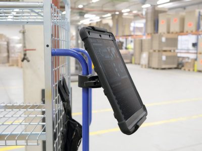 soporte para tablet negro enganche de pared