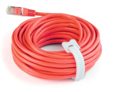sujeta cables de velcro cinta ajustable blanco oferta