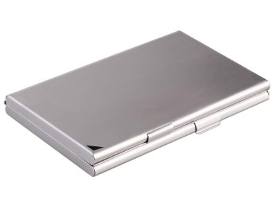 tarjeteros de aluminio con separador para tarjetas